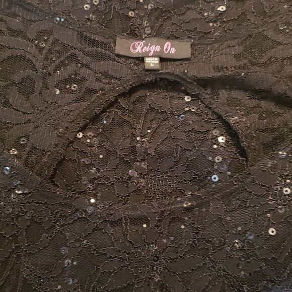 Reign‎ On Black Formal Sequin Mini Bodycon Dress Size Juniors Large - Picture 2 of 7
